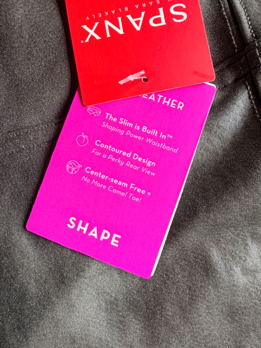 SPANX Faux Leather Leggings Rich Olive M NWT High Rise Shaping Pull On - Picture 6 of 8